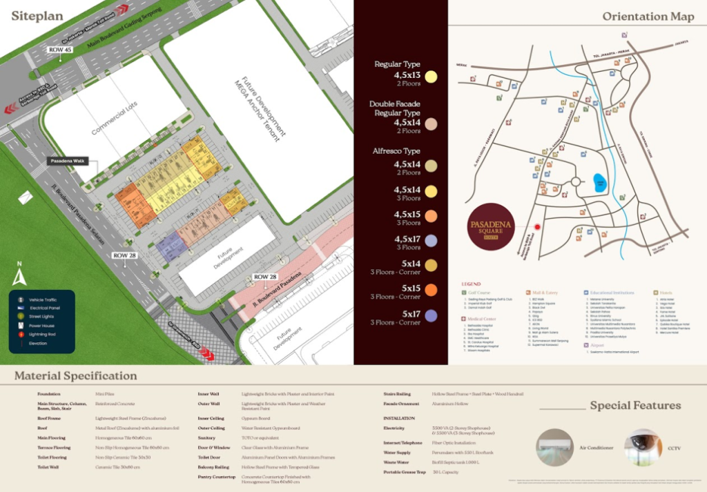  Siteplan Ruko Pasadena Square South