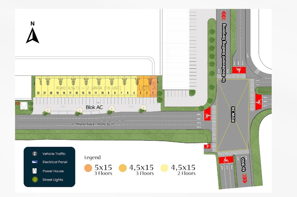 siteplan ruko maggiore vibes