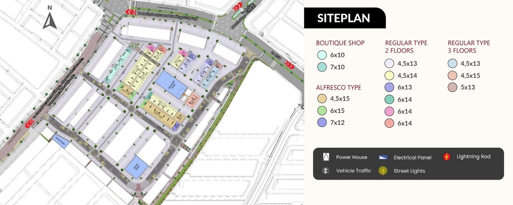 siteplan Grand Boulevard Aniva lengkap dengan kterangan tipe