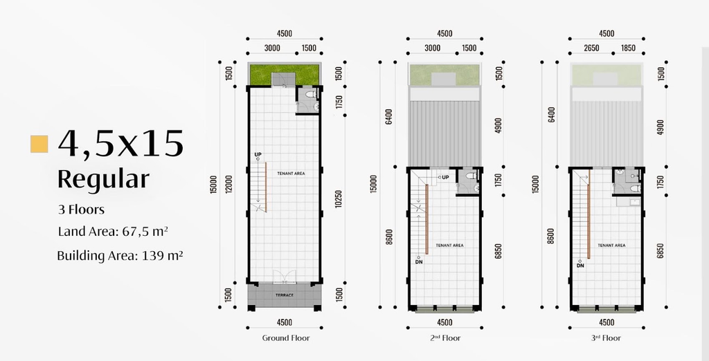 layout ruko maggiore vibes 3 lantai