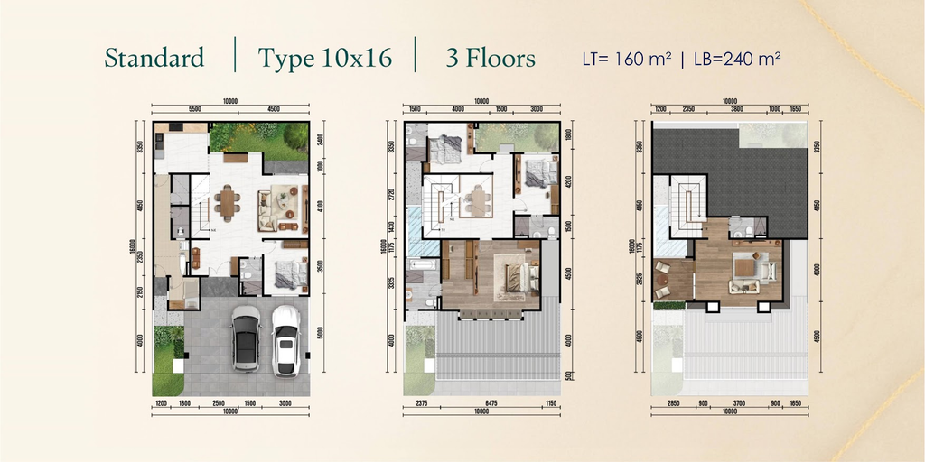 layout rumah standard altadena 10x16